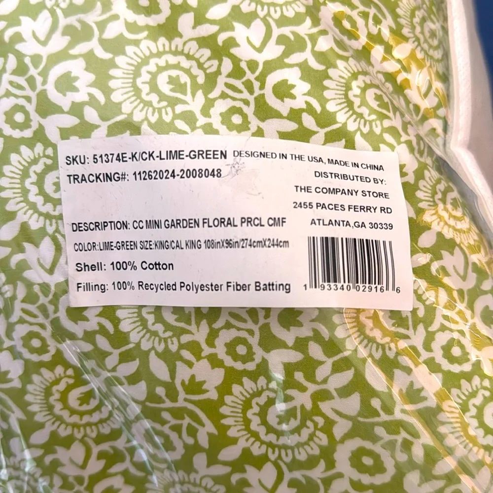 The Company Store mini garden classic cool cotton percale comforter floral king